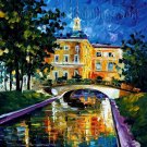 Modern impressionism palette knife oil painting on canvas kp158