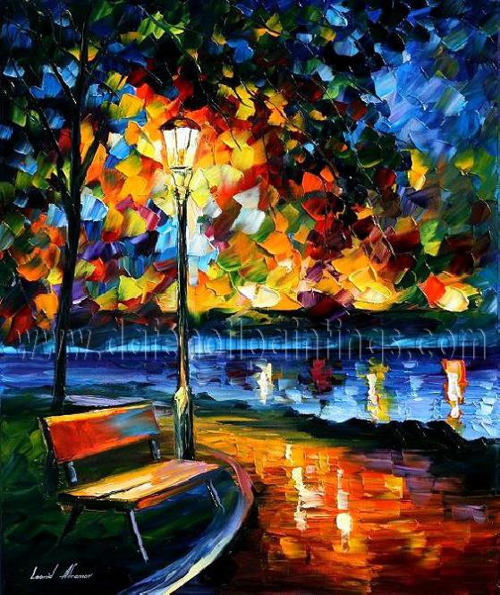 Modern impressionism palette knife oil painting on canvas kp178