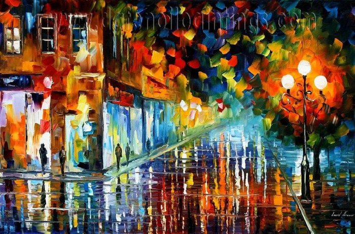 Modern impressionism palette knife oil painting on canvas kp184