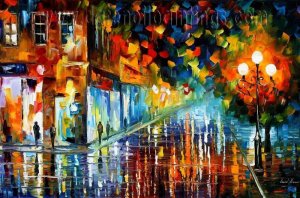 Modern impressionism palette knife oil painting on canvas kp184