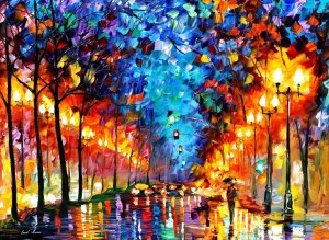 Modern impressionism palette knife oil painting on canvas kp187