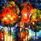 Modern impressionism palette knife oil painting on canvas kp194