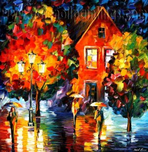 Modern impressionism palette knife oil painting on canvas kp194