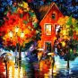 Modern impressionism palette knife oil painting on canvas kp194