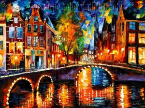Modern impressionism palette knife oil painting on canvas kp195