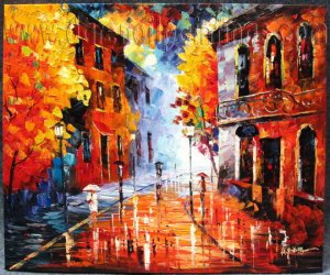 Modern impressionism palette knife oil painting on canvas kp199