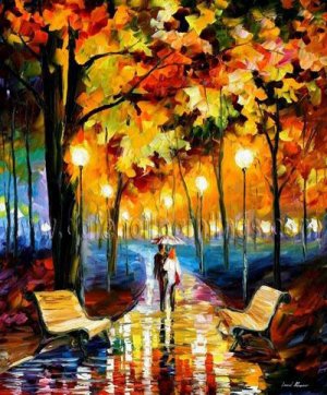 Modern impressionism palette knife oil painting on canvas kp202