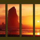 Modern Contemporary oil paintings on Canvas sunrise painting set10100