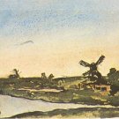 Pablo Picasso Classical Oil Paintings Dutch Landscape With Windmills