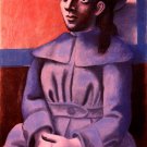 Pablo Picasso Classical Oil Paintings Girl In A Hat With Her Arms Crossed