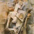 Pablo Picasso Classical Oil Paintings Girl With Mandolin (Fanny Tellier)