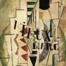 Pablo Picasso Classical Oil Paintings Guitar,Glass And Bottle Of Vieux Marc