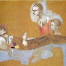 Pablo Picasso Classical Oil Paintings Harlequin'S Death La Mort D'Arlequin