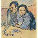Pablo Picasso Classical Oil Paintings Homme Et Femme Dans Un Cafe Croquis