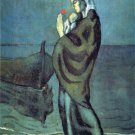 Pablo Picasso Classical Oil Paintings Mother And Child On The Beach