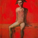 Pablo Picasso Classical Oil Paintings Seated Harlequin