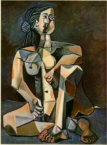 Pablo Picasso Classical Oil Paintings Seated Woman Femme Nude Assise