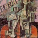 Pablo Picasso Classical Oil Paintings Table In A Cafe Bottle Of Pernod