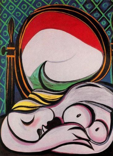 Pablo Picasso Classical Oil Paintings The Mirror And Female Nude