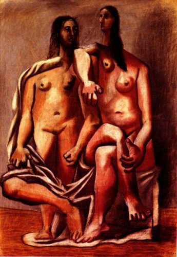 Pablo Picasso Classical Oil Paintings Two Bathers Deux Baigneuses