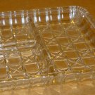 LEAD CRYSTAL 3 PART DIVIDED CONDIMENT PLATTER