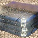 GORGEOUS ART GLASS COLOR PURPLE BLUE GLASS COASTERS SET OF 4