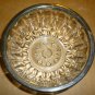 VINTAGE GORGEOUS CRYSTAL CANDY NUT BOWL WITH SILVERPLATE TRIM EDGE ITALY
