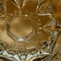 VINTAGE GORGEOUS CRYSTAL CANDY NUT BOWL WITH SILVERPLATE TRIM EDGE ITALY