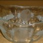 VINTAGE CRYSTAL ETCHED FLOWERS EMBOSSED CANDY NUT FRUIT BOAT BOWL BOHEMIAN