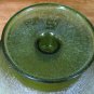 VINTAGE DEPRESSION GLASS SAGE GREEN HUGE COMPOTE BOWL HOOSIER TREE BARK DESIGN