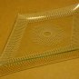VINTAGE ELEGANT GLASS DISH HANDPAINTED DIAMOND SHAPED CHANCE GLASS ENGLAND