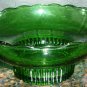 STUNNING VINTAGE E.O. BRODY GREEN GLASS PEDESTAL VASE CLEVELAND 12000