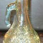VINTAGE BOTTLE DECANTER WINE APPLES GRAPES SEAFOAM GLASS CANADA