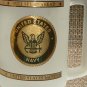 FROSTED GLASS COMMEMORATIVE UNITED STATES NAVY STEIN MUG 'FULL SPEED AHEAD'