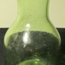 VINTAGE HAND BLOWN GREEN GLASS FLOWER VASE SPECKLED AIR BUBBLES COLONY GLASS? VINTAGE HAND BLOWN GREEN GLASS FLOWER VASE SPECKLED AIR BUBBLES COLONY GLASS?