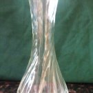 VINTAGE CLEAR SWIRL GLASS VASE BY HOOSIER GLASS 21 4064