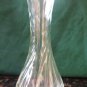 VINTAGE CLEAR SWIRL GLASS VASE BY HOOSIER GLASS 21 4064