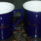 RETIRED PORCELAIN COBALT GOLD GEVALIA KAFFEE COFFEE TEA MUG set of 2