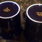 RETIRED PORCELAIN COBALT GOLD GEVALIA KAFFEE COFFEE TEA MUG set of 2