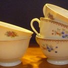 GORGEOUS VINTAGE OCCUPIED JAPAN FOOTED PORCELAIN FLOWER DESIGN COFFEE TEA CUPS 5