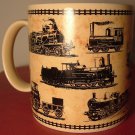 BEAUTIFUL COLLECTIBLE CERAMIC MUG WITH STEAM TRAINS EVOLUTION NM