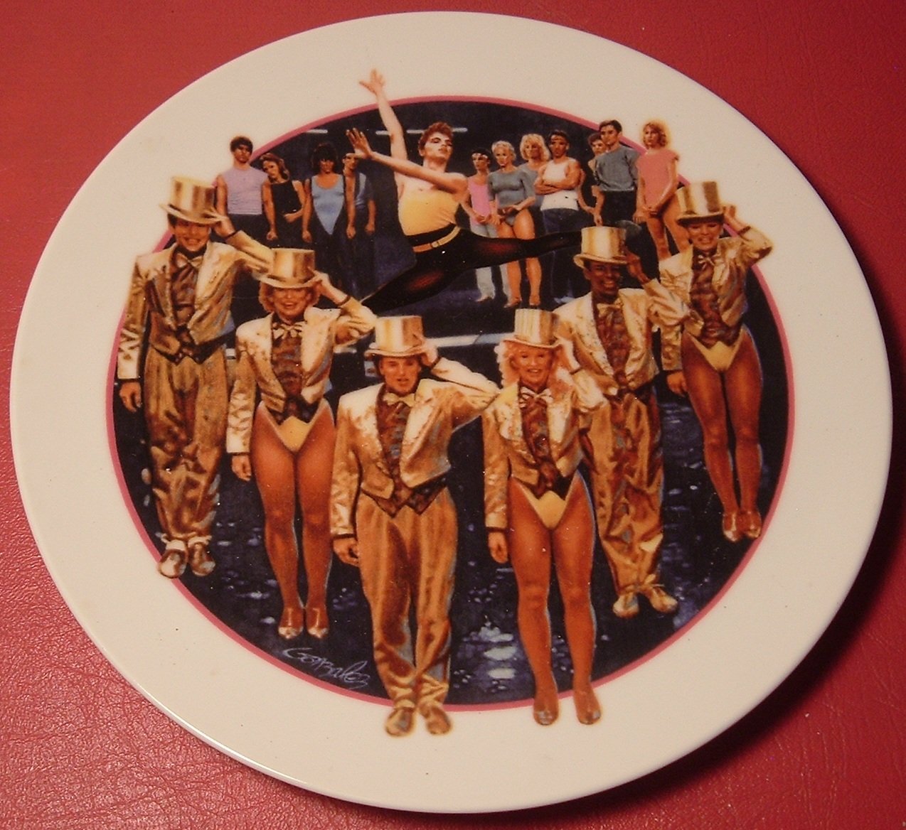 AVON A CHORUS LINE PORCELAIN PLATE IMAGES OF HOLLYWOOD