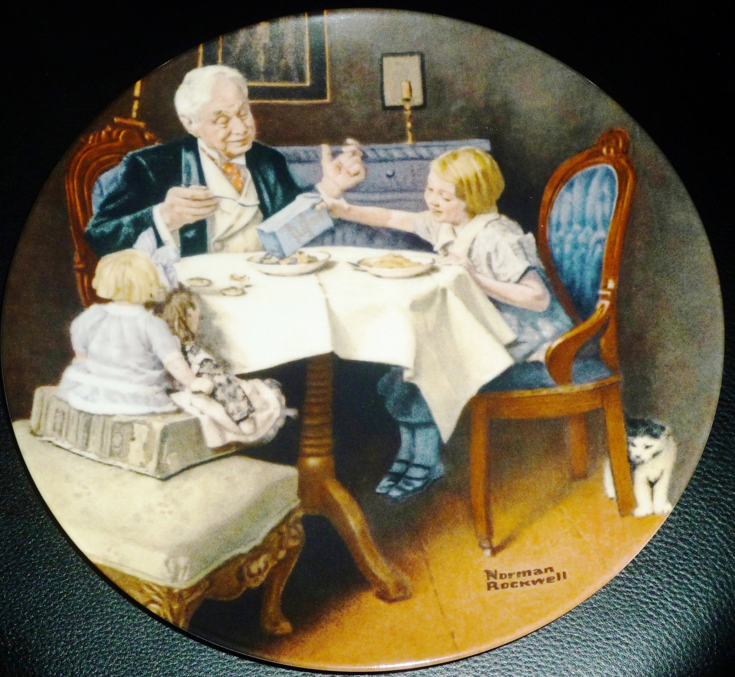 KNOWLES NORMAN ROCKWELL COLLECTOR PLATE 'THE GOURMET' ROCKWELL CLASSIC