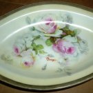STUNNING ANTIQUE O & E.G. ROYAL AUSTRIA PLATTER HANDPAINTED ROSES GEORGES SIGNED
