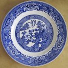 VINTAGE BLUE WILLOW WARE ROYAL CHINA UNDERGLIZED 9" DINNER PLATE SERVING PLATTER