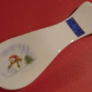 BEAUTIFUL ROYAL NORFOLK PORCELAIN SPOON REST WITH SNOWMEN