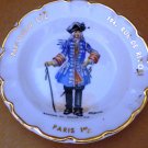 VINTAGE ANTIQUE GOUMOT- LABESSE LIMOGES PLATE ASHTRAY 'CARDES DU CORPS'