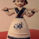 VINTAGE DELFT CERAMIC DUTCH WATER GIRL BELL