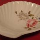 VINTAGE ROYAL WORCESTER SHELL DISH WITH ROSES SOAP DISH