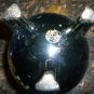 VINTAGE STUNNING BLACK PORCELAIN VASE HANDPAINTED PEONIES CLOISONNE JAPAN